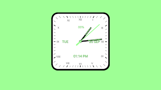برنامه‌نما Analog Clock Square عکس از صفحه
