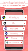 1 Schermata Computer keyboard shortcut key