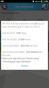 Exact Chronological Age Calc screenshot 3
