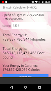 برنامه‌نما Einstein Calculator E=MC*2 عکس از صفحه
