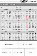 1 Schermata Twelve Month Calendar
