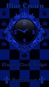 پوستر Blue Crown Clock Widget