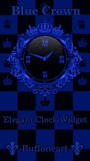 Blue Crown Clock Widget ポスター