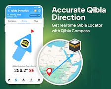 kompas arah kiblat- Find Qibla poster