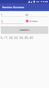 برنامه‌نما Random Numbers عکس از صفحه