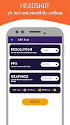 One Tap Headshot - GFX Tool & Headshot tool ảnh chụp màn hình 2