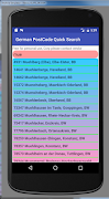 German Post Code Quick Search captura de pantalla 2