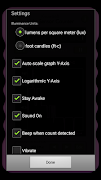 برنامه‌نما Light Sensor Counter عکس از صفحه