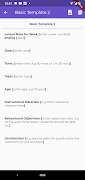 Lesson Notes Template screenshot 2