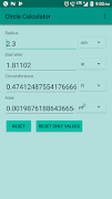 1 Schermata Circle Calculator -Find area, 
