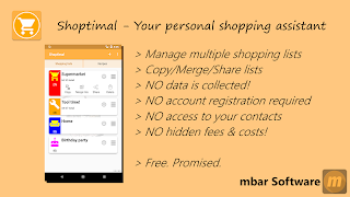 Shoptimal - Your shopping list plakat
