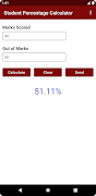 Student Percentage Calculator captura de pantalla 1