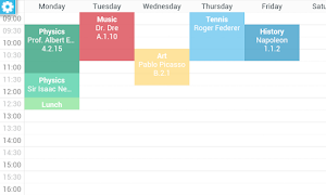 ตารางเวลา ภาพหน้าจอ 2
