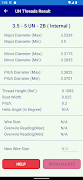 Thread Calculator (UN, Metric) Screenshot 4