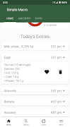 برنامه‌نما Simple Macro - Calorie Counter عکس از صفحه
