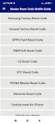 Master Reset Code Mobile Guide 포스터