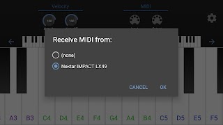 1 Schermata MIDI Keyboard