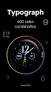 Typograph - Analog Watch Face syot layar 1