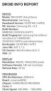 برنامه‌نما Droid Hardware Info عکس از صفحه
