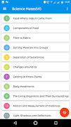 برنامه‌نما 6th Science Notes عکس از صفحه