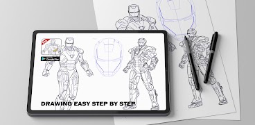 How to Draw Iron Superhero Man 포스터