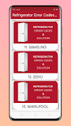 All Refrigerator Error Codes ảnh chụp màn hình 1