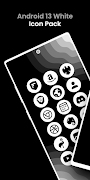 Poster Android 14 White - Icon Pack
