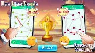 One Stroke Drawing Puzzle Plakat