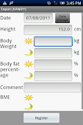 BodyWeight Record Lite imagem de tela 4