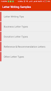 Letter Writing Samples स्क्रीनशॉट 1