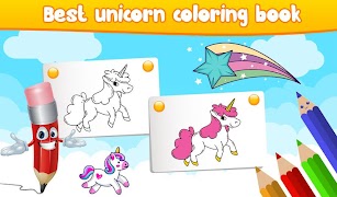 Unicorn Coloring Book - Drawing Book скриншот 2