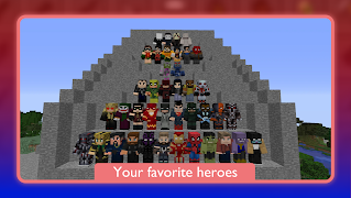 Superheroes Minecraft Mod 2025 ภาพหน้าจอ 1