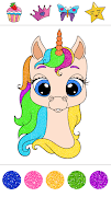 Glitter Unicorn Coloring Book 포스터