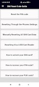 SIM Reset Code Guide الملصق