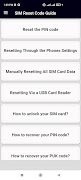 SIM Reset Code Guide Plakat