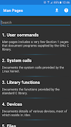 برنامه‌نما Linux Man Pages عکس از صفحه