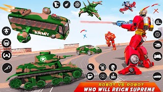 برنامه‌نما Army Bus Robot Car Game 3d عکس از صفحه