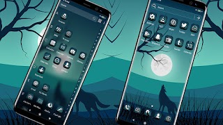 برنامهنما Full Moon Wolf Theme عکس از صفحه