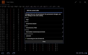 برنامه‌نما Truth Tables عکس از صفحه