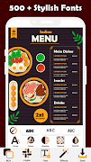 Menu Maker - Vintage Design 스크린샷 6