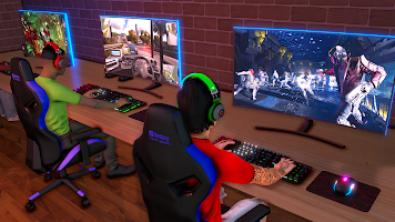 Internet Gamer Cafe Job Sim 3D постер