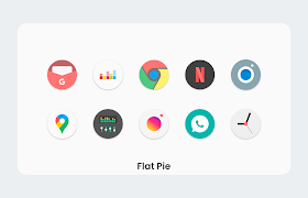 Flat Pie - Icon Pack اسکرین شاٹ 3