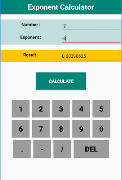 1 Schermata Calcolatore esponenziale