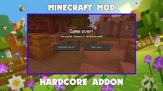 Hardcore Mod for Minecraft PE スクリーンショット 1