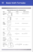 Basic Math Formulas Screenshot 1