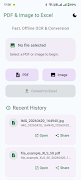 1 Schermata Pdf & Image to Excel Converter