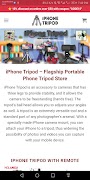 برنامه‌نما iPhone Tripod عکس از صفحه