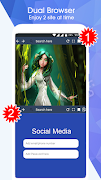برنامه‌نما Dual Browser: Fast Secure Split Screen Browser عکس از صفحه
