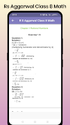 Rs Aggrawal Class 8 Math 截圖 5
