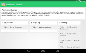 برنامه‌نما App Inventor 2 Tutorials عکس از صفحه